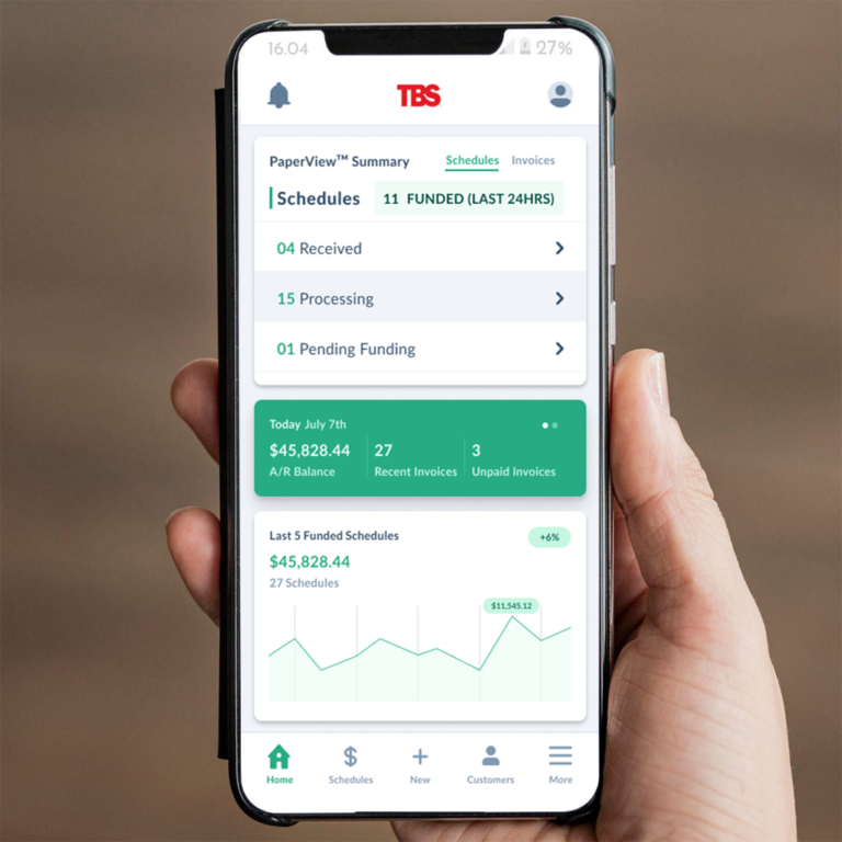 Get Paid App Handheld Finance App TBS Factoring