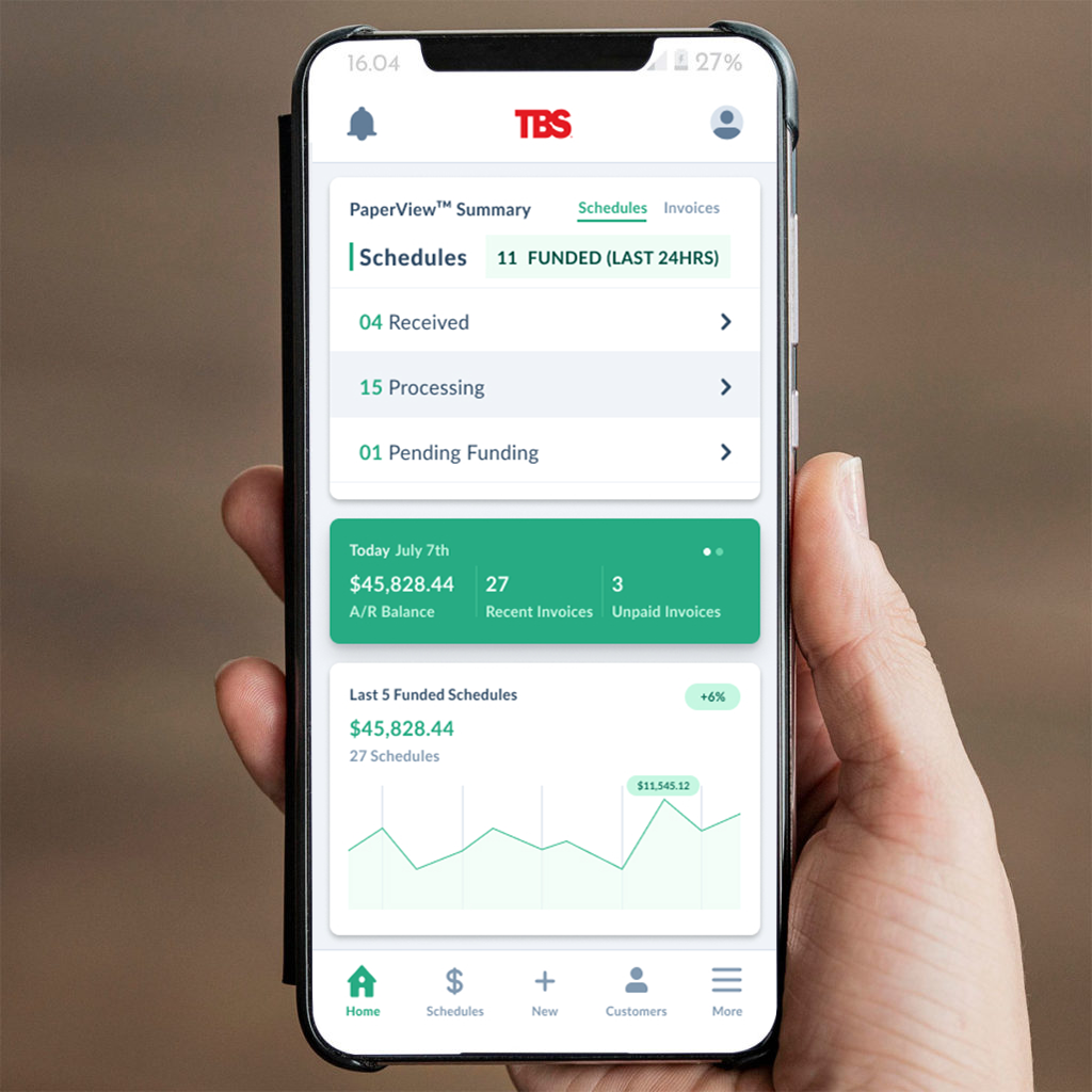 Get Paid App | Handheld Finance App - TBS Factoring